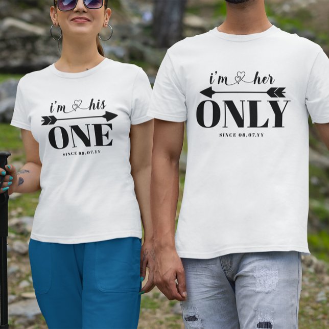 Romantic His One Honeymoon Valentine's Day T-Shirt (Creator Uploaded)