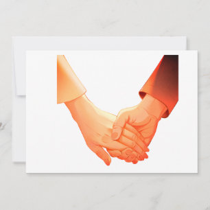 "Romantic Holding Hands Illustration Mug – Love & Invitation