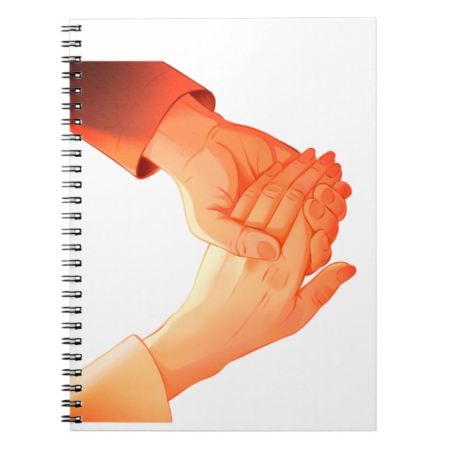 "Romantic Holding Hands Illustration Mug – Love &  Notebook (Front)