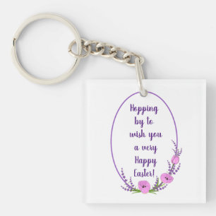 Romantic holiday wreaths  Tulip flowers Easter   Key Ring