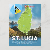 Romantic Honeymoon Caribbean St Lucia Map