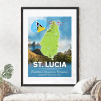 Romantic Honeymoon Caribbean St Lucia Map