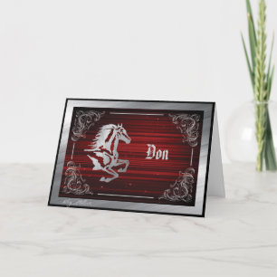 Romantic Horse Valentine Holiday Card