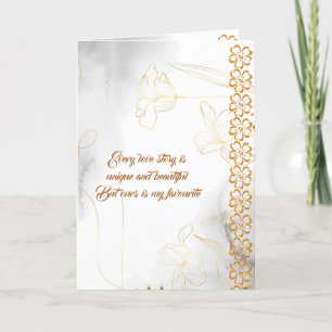 Romantic Husband Wife Love Quote Floral Valentine Holiday Card