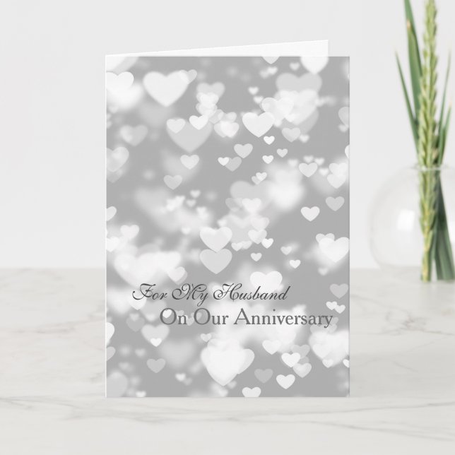 Romantic I Love You Anniversary Hearts Card (Front)