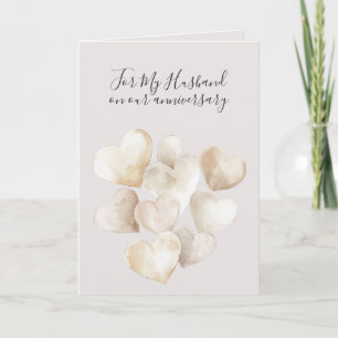 Romantic I Love You Anniversary Warm Stone Hearts Card