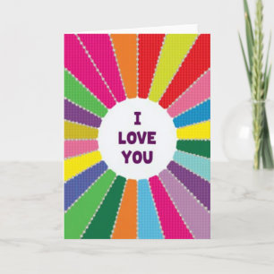 Romantic I Love You Burst Card