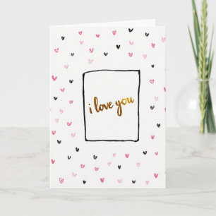 Romantic I Love You Gold Card