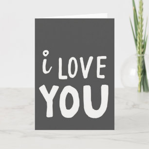 Romantic I Love You Handwritten Card