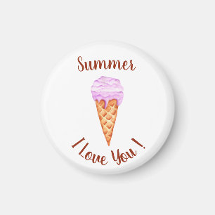 Romantic  I Love You  Ice Cream  Birthday   Magnet