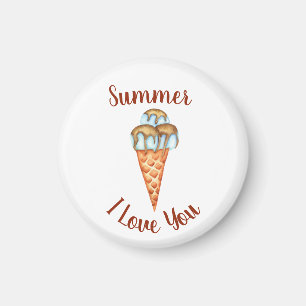 Romantic  I Love You  Ice Cream  Birthday   Magnet