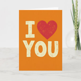 Romantic I Love You Kraft Card