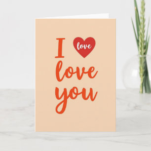 Romantic I Love You Peach Card