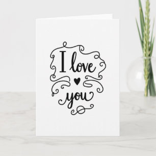 Romantic I Love You Swirl Card