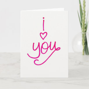Romantic I Love You Textured Card