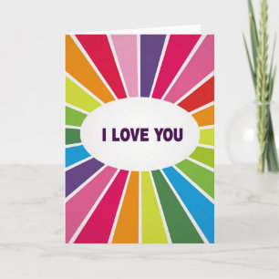 Romantic I Love You Trapezoid Card