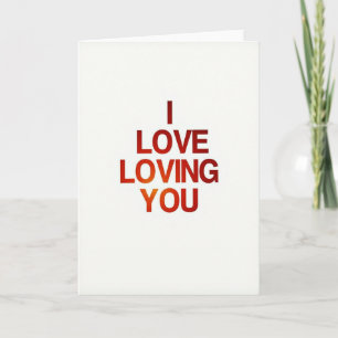 Romantic I Love You Typography Card