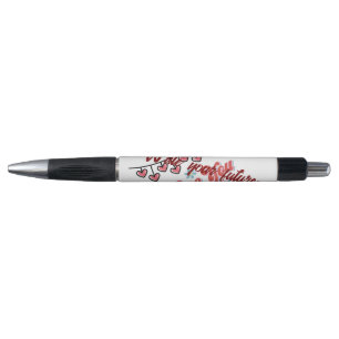 Romantic "I Love You" Wedding Pen – Red Script Des