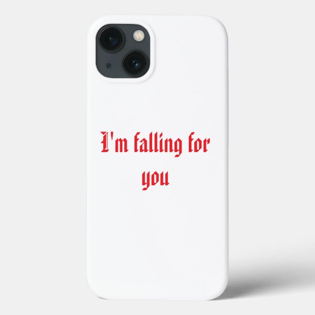  Romantic "I'm Falling For You" iPhone Case (Back)