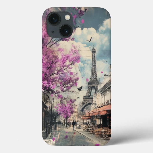 Romantic image of PAris with the Eiffel tower Case-Mate iPhone Case (Back)