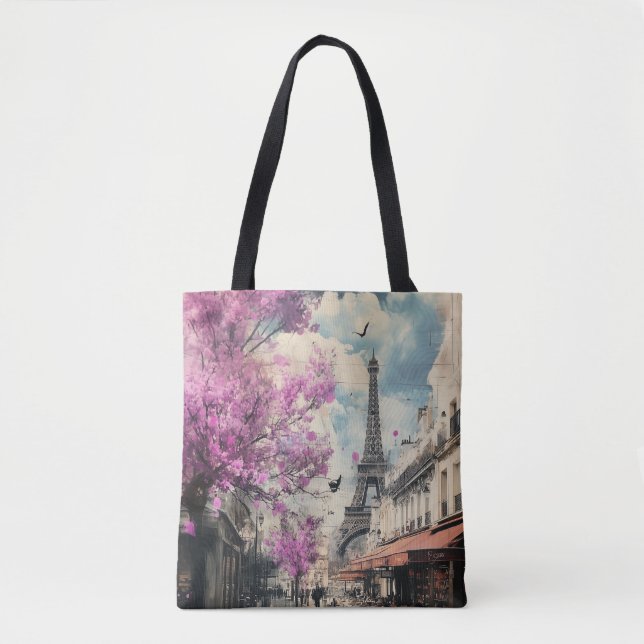 Romantic image of PAris with the Eiffel tower Tote Bag (Front)