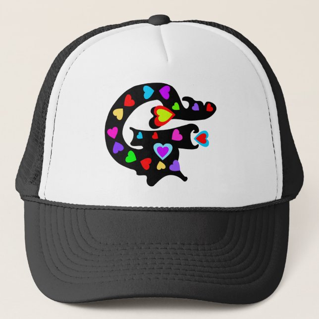 ╚»★Romantic Initial G Stylish Trucker Hat★«╝ Hat (Front)