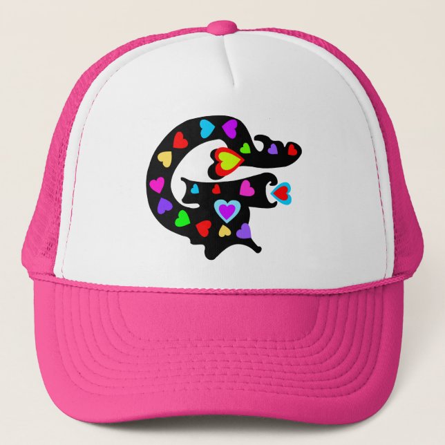 ╚»★Romantic Initial G Stylish Trucker Hat★«╝ Hat (Front)