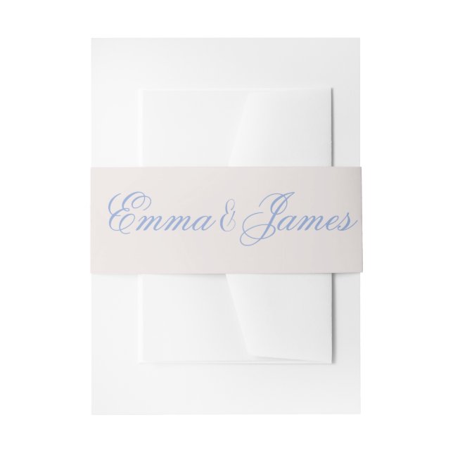 Romantic Invitation (blush colour)  Belly Band (Front Example)