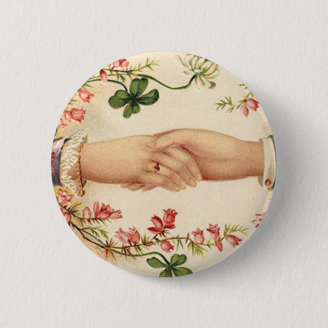 Romantic Irish Wedding Button (Front)