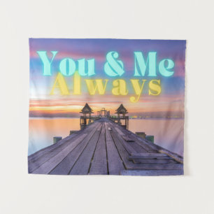 Romantic Island Dock Always Tapestry