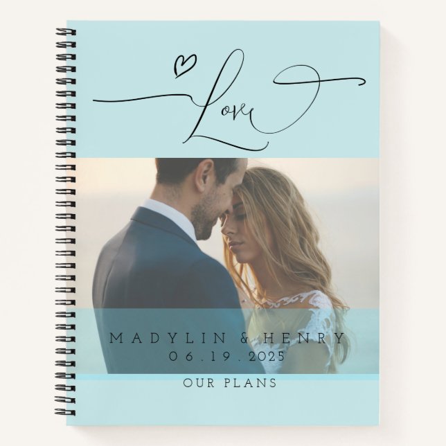 Romantic Island Paradise Love Personalised Wedding Notebook (Front)