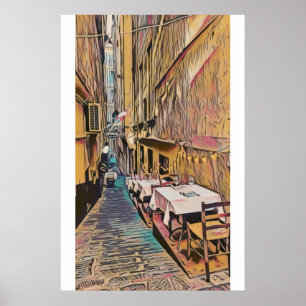 romantic italian street 3 - Poster