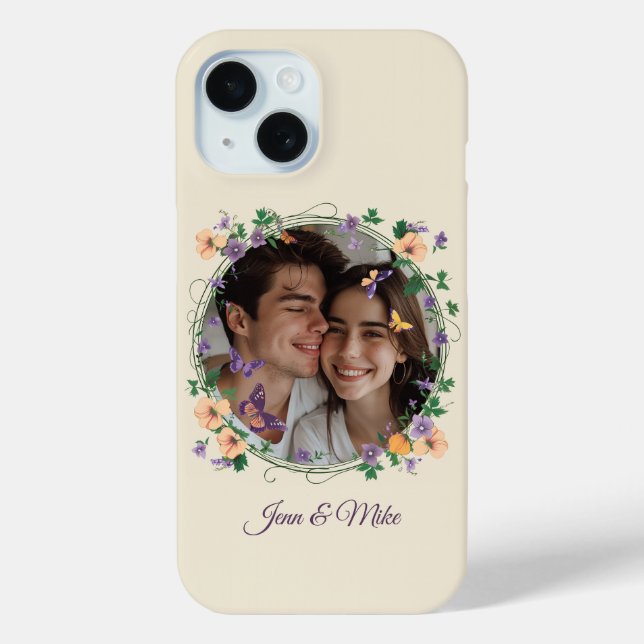 Romantic Ivy and Butterflies Case-Mate iPhone Case (Back)