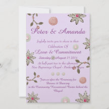 Romantic Jane Metal Flower Wedding Invitations