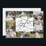 Romantic Joyful Christmas 7 Photo Family News Holiday Card<br><div class="desc">This romantic joyful Christmas 7 photo family news holiday card is the perfect simple holiday greeting. The modern classic design features fancy swirls and whimsical flourishes with gorgeous elegant hand lettered typography. Personalise the card with 7 photos, your family name, first names, and year. Include a year in review or...</div>