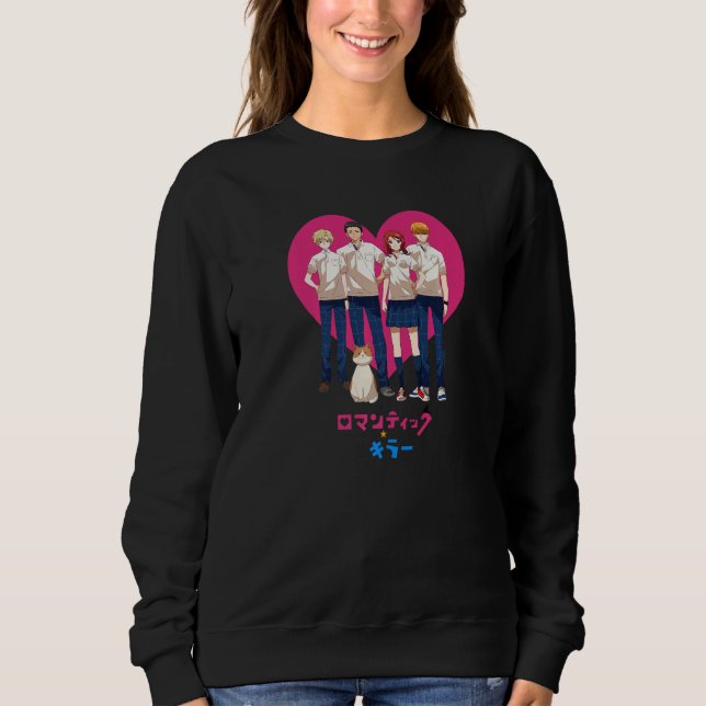 Romantic Killer Group Shot Kanji Heart Background  Sweatshirt (Front)