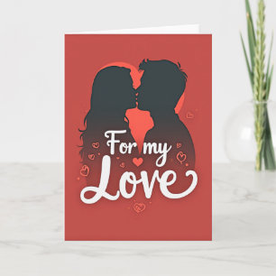 Romantic Kissing Love Card