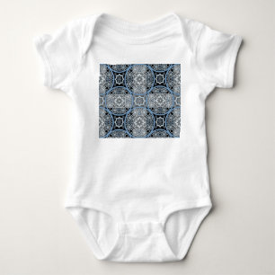 Romantic Lace: Bright Abstract Print. Baby Bodysuit