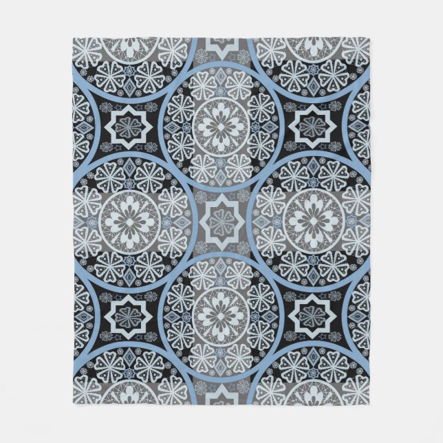 Romantic Lace: Bright Abstract Print. Fleece Blanket (Front)