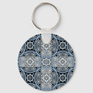 Romantic Lace: Bright Abstract Print. Key Ring