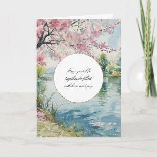 Romantic Lake Wedding Card