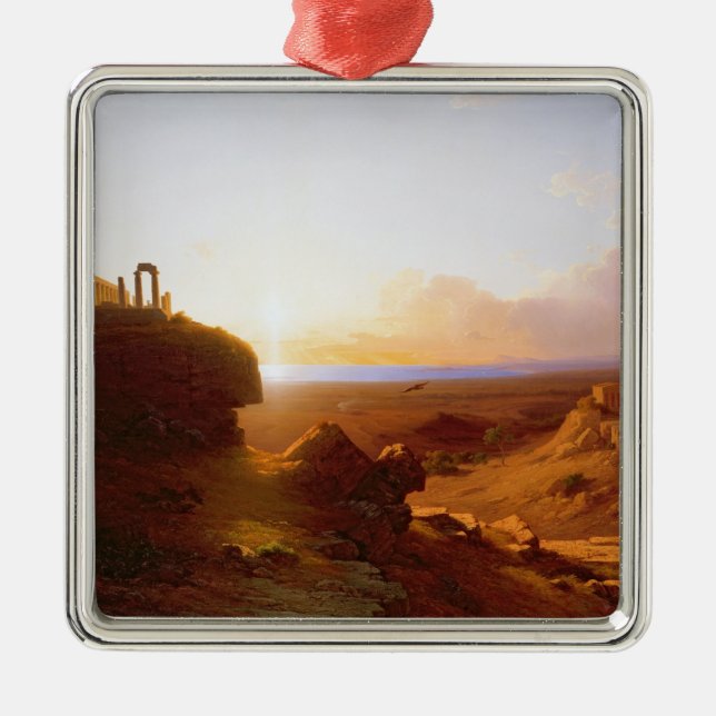 Romantic Landscape, 1860 Metal Tree Decoration (Front)
