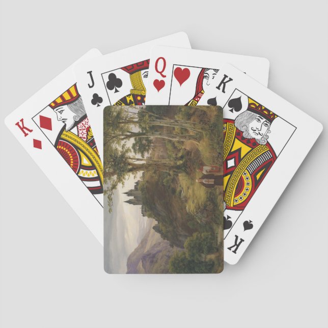 Romantic Landscape with Monastery Complex Playing Cards (Back)