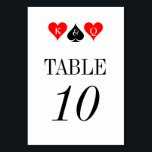Romantic Las Vegas wedding table number cards<br><div class="desc">Romantic Las Vegas wedding table number cards. Custom cards for guest seating and more. Beautiful table decor for chic wedding reception. Help quest find their table and seats quickly. Pretty template with classy typography and couple's logo. Trendy table decor and decorations for destination wedding on the strip. Perfect for tying...</div>