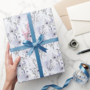 Romantic Lavender Flowers Wrapping Paper