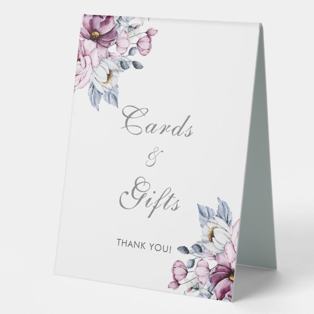 Romantic Lavender & Powder Blue Floral Blossom (Front)