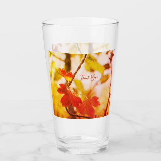Romantic Leaves Boho – Botanical Fantasy Thank You Glass