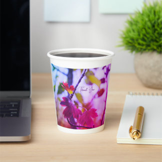 Romantic Leaves Boho – Botanical Fantasy Thank You Paper Cups