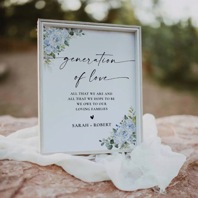 Romantic Light Blue Floral Generation of Love Sign (Creator Uploaded)