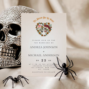 Romantic Light Sugar Skull Wedding Invitation